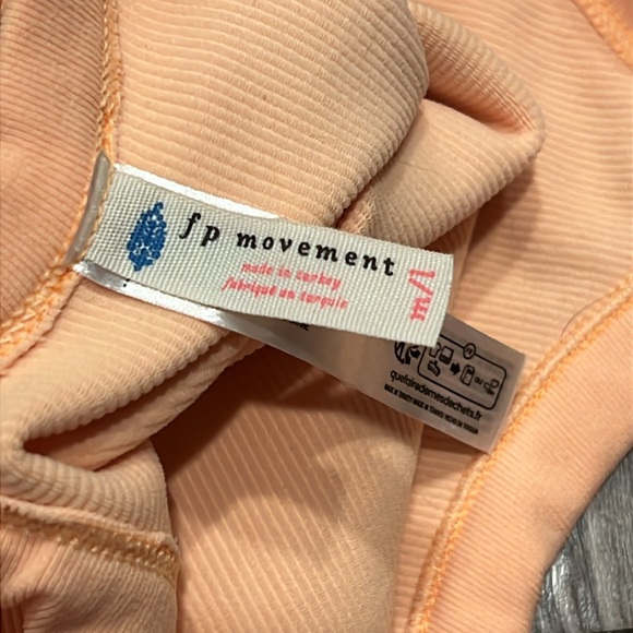 Free People Movement All Clear Solid Cami Size M/L Ribbed Orange - Picture 4 of 7